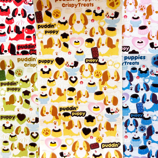 Puddin Puppies Deco Sticker Sheet