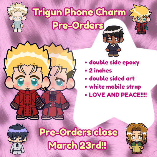 PRE-ORDER Trigun Epoxy Phone Charm