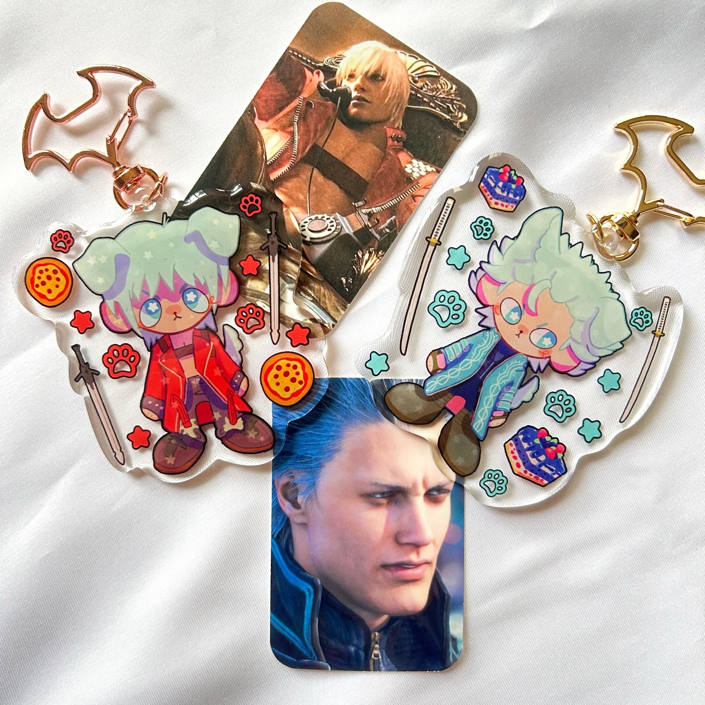 Devil May Cry Puppy Poop Twins Epoxy Keychain