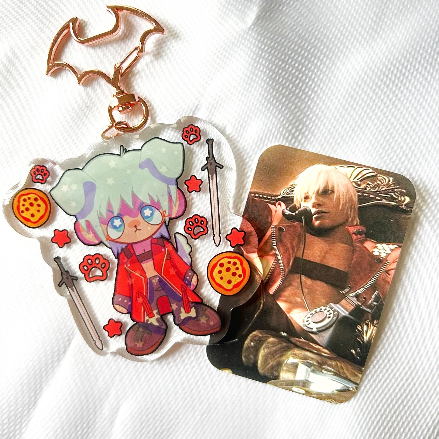 Devil May Cry Puppy Poop Twins Epoxy Keychain