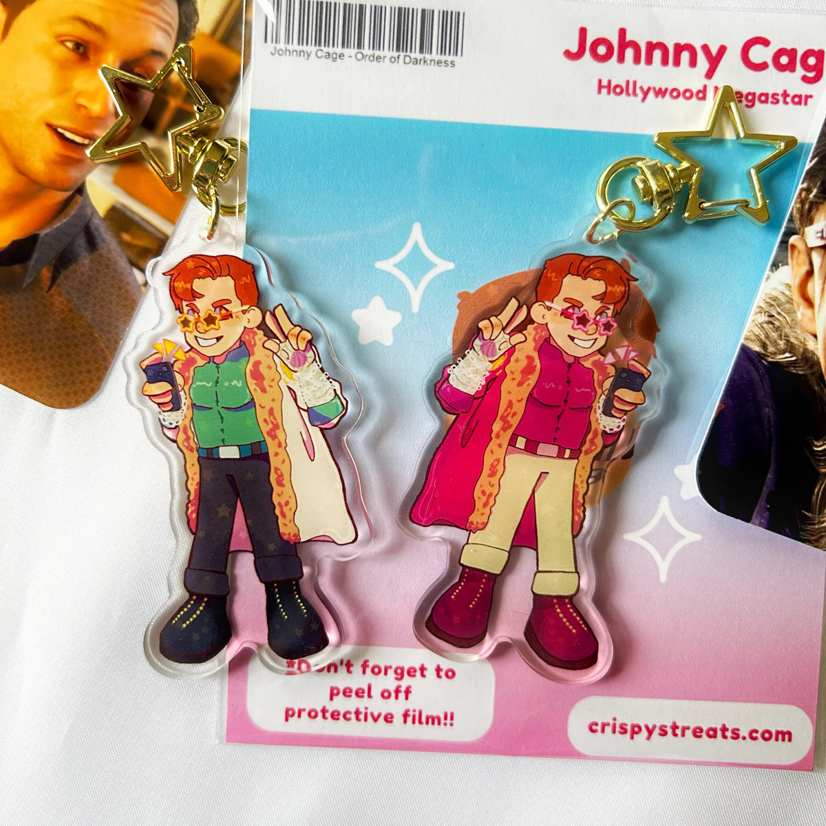 Johnny Keychains Johnny Cage Acrylic Keychain – CrispyTreats