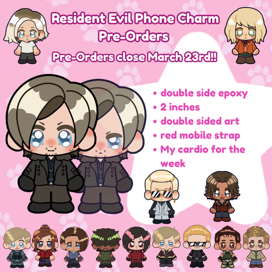 PRE-ORDER Resident Evil Epoxy Phone Charms!