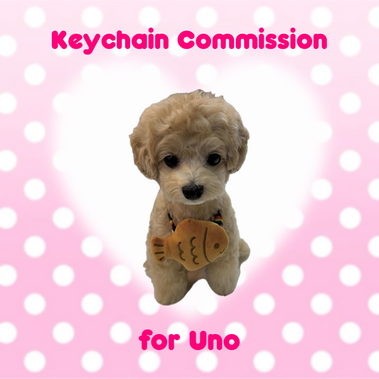 Epoxy Keychain Commission for Uno