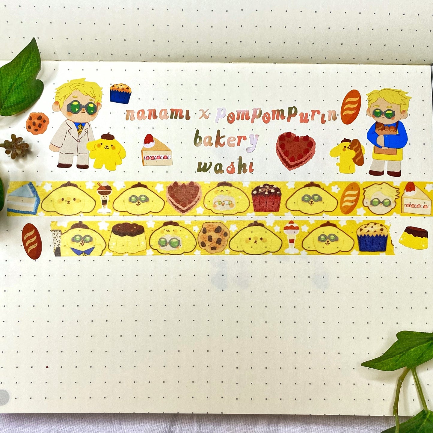 Nanami Kento x Pompompurin Bakery Washi Tape