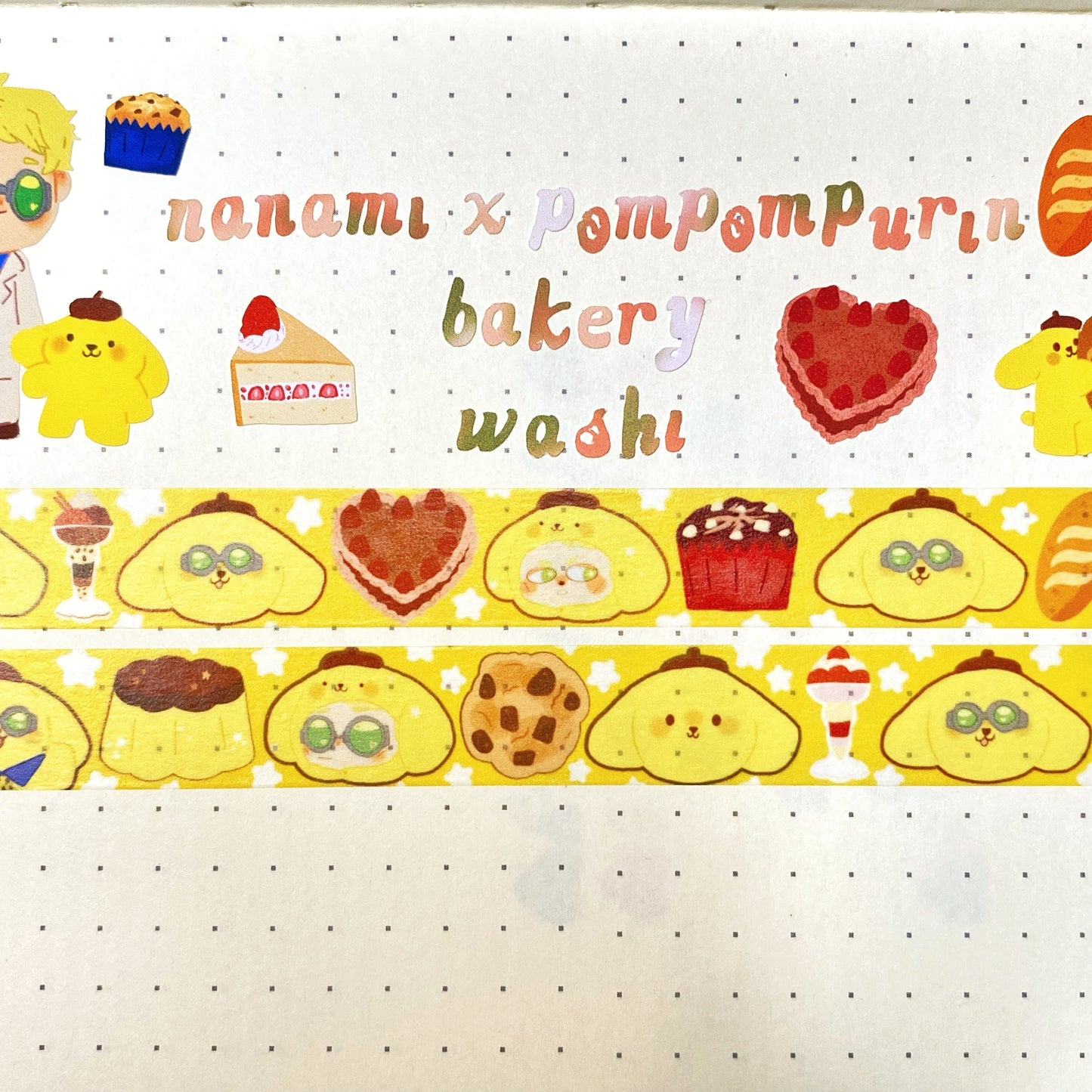 Nanami Kento x Pompompurin Bakery Washi Tape