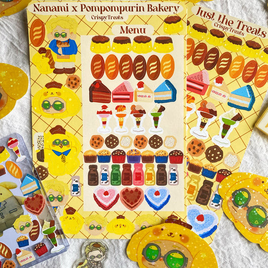 Nanami Kento x Pompompurin Bakery Sticker Sheet